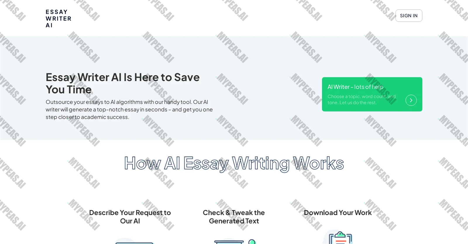 Essay Writer AI screenshot