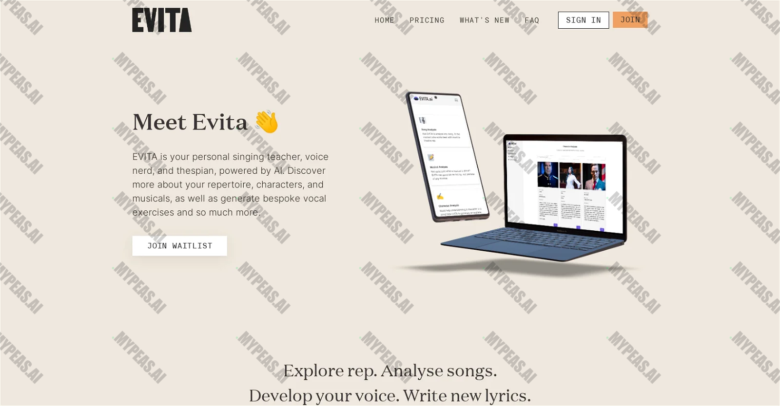 EVITA screenshot