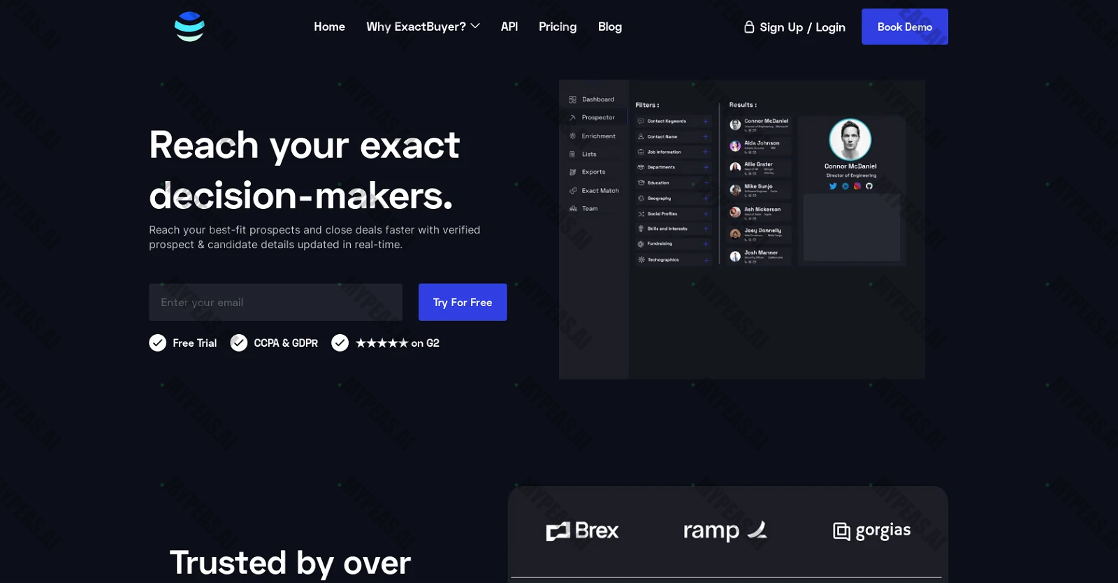 ExactBuyer Search screenshot