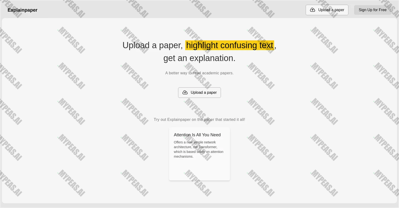 Explainpaper screenshot