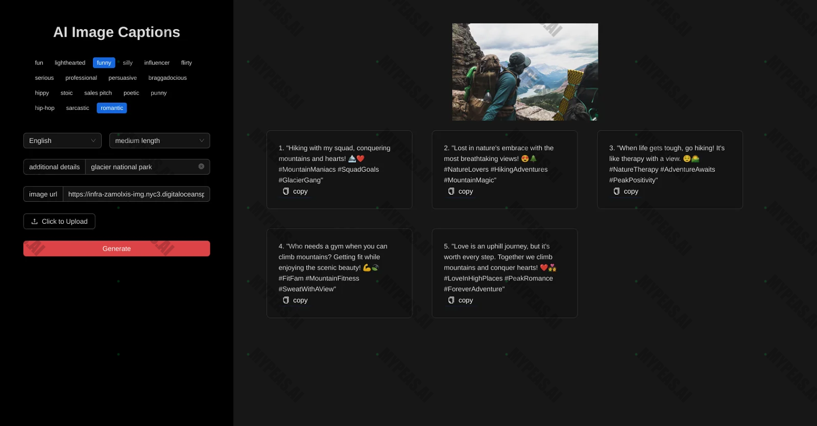 Felix Link Captions screenshot