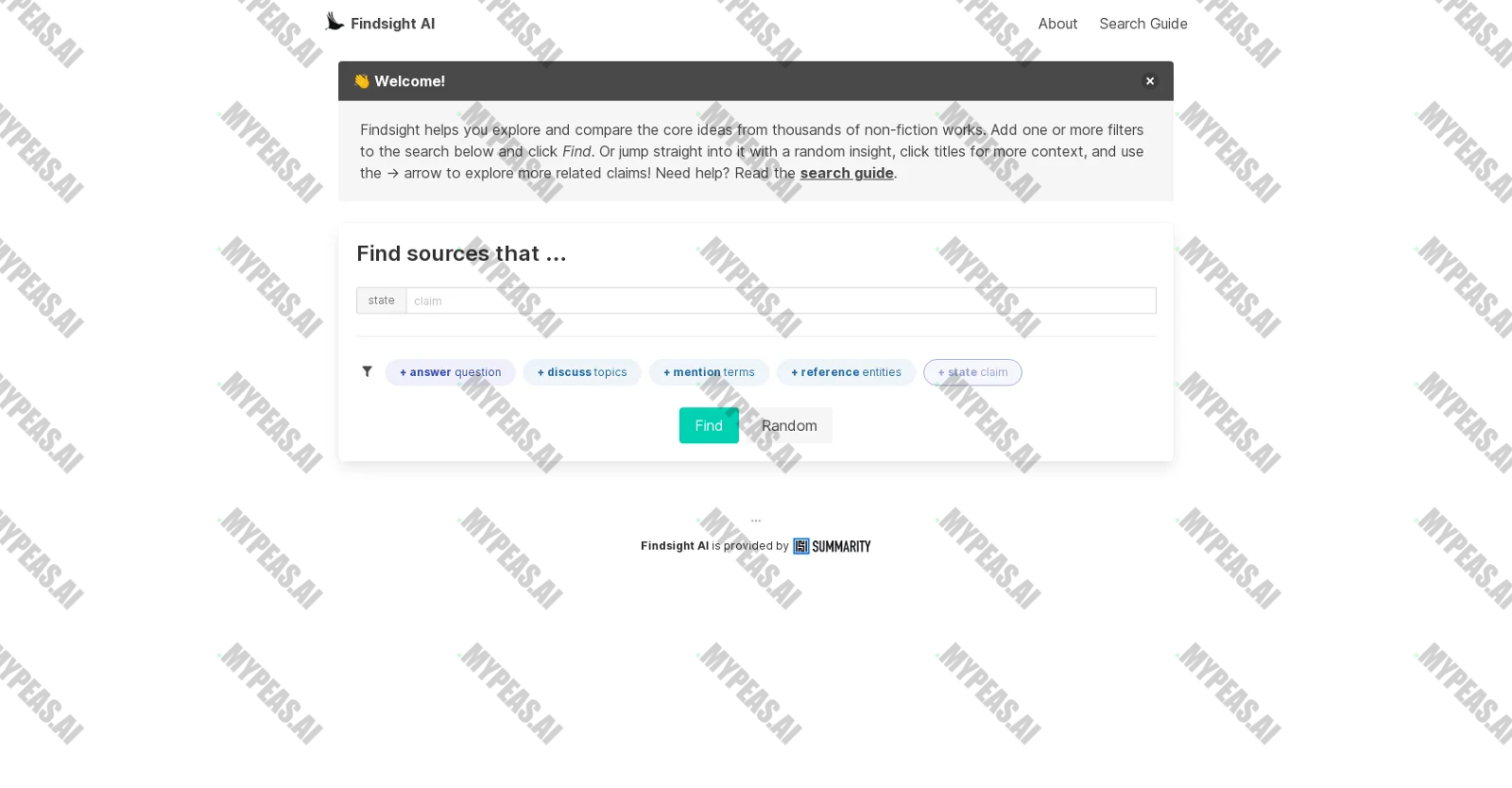 Findsight screenshot