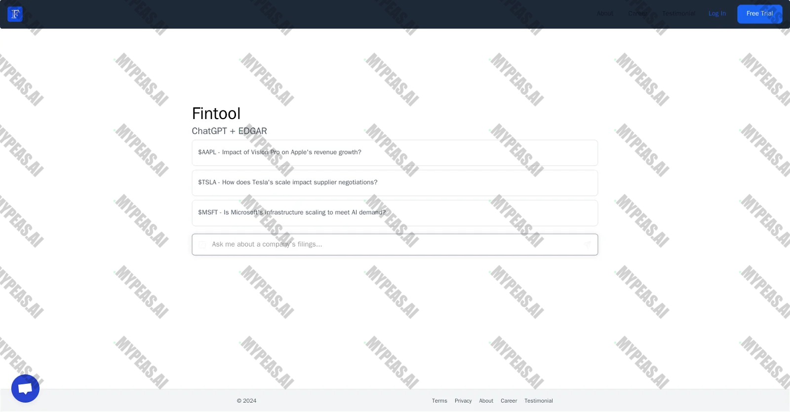 Fintool screenshot
