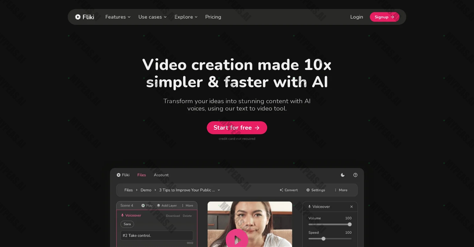 Fliki screenshot
