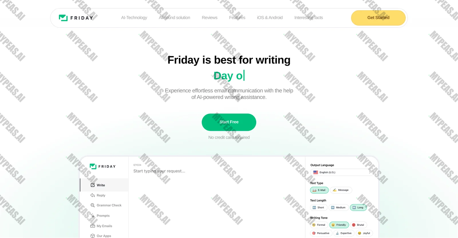Friday Email screenshot
