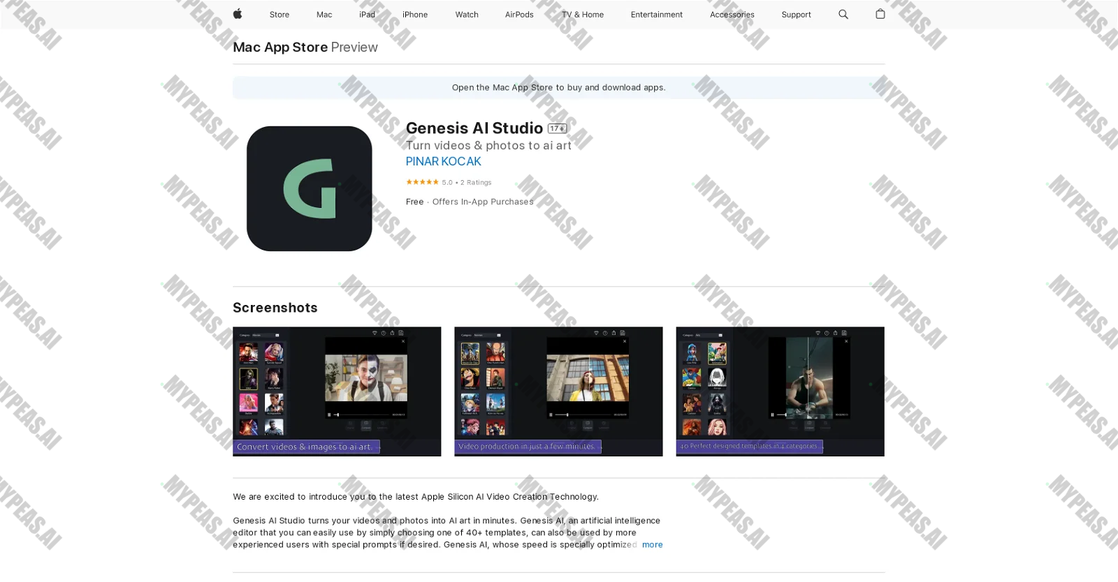 Genesis AI Studio screenshot