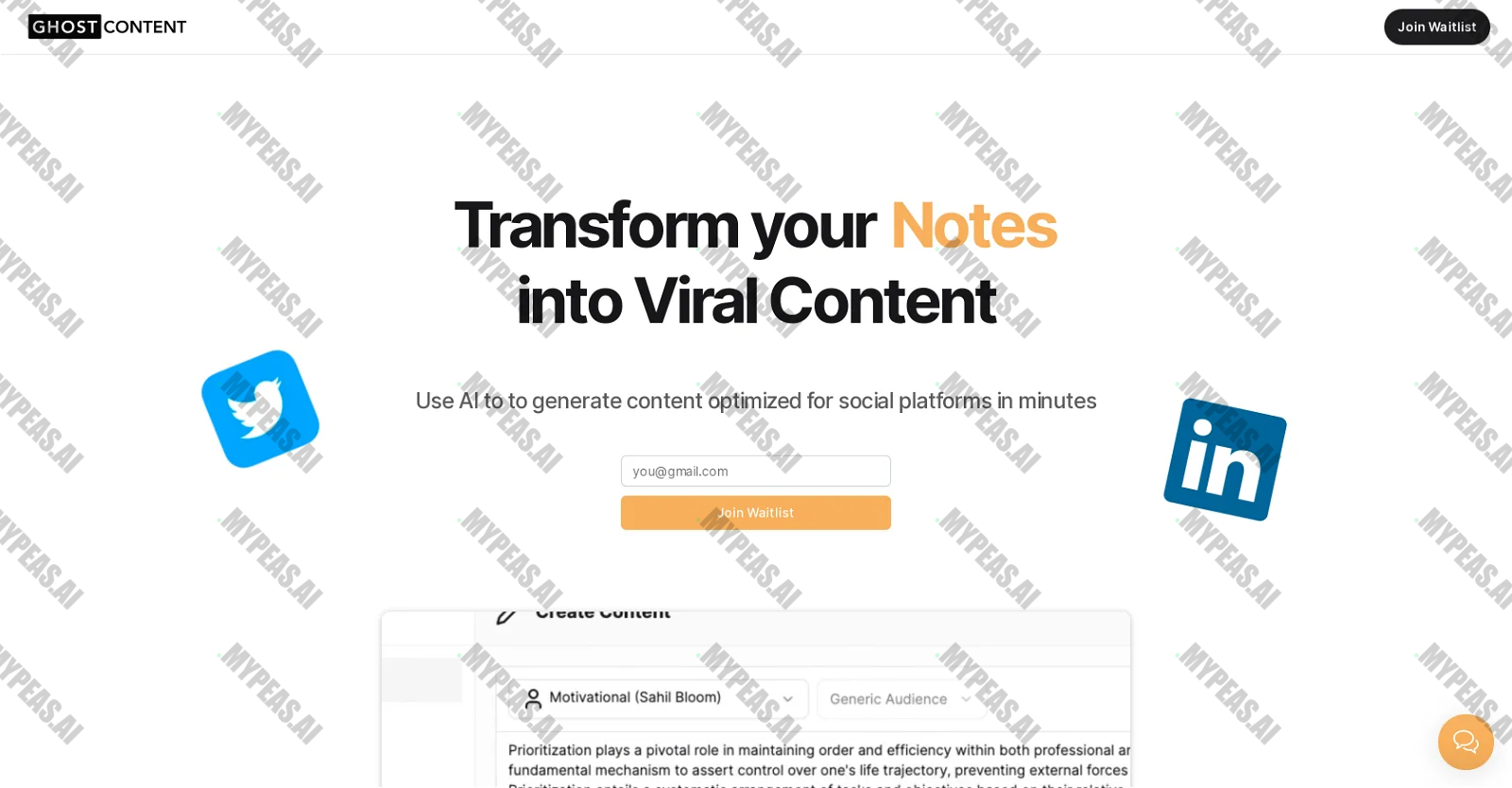 GhostContent screenshot