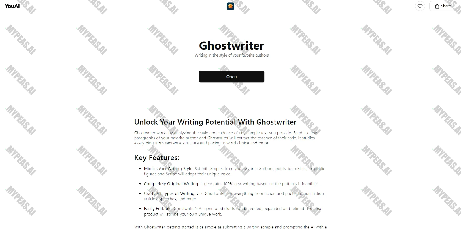 Ghostwriter by YouAI screenshot