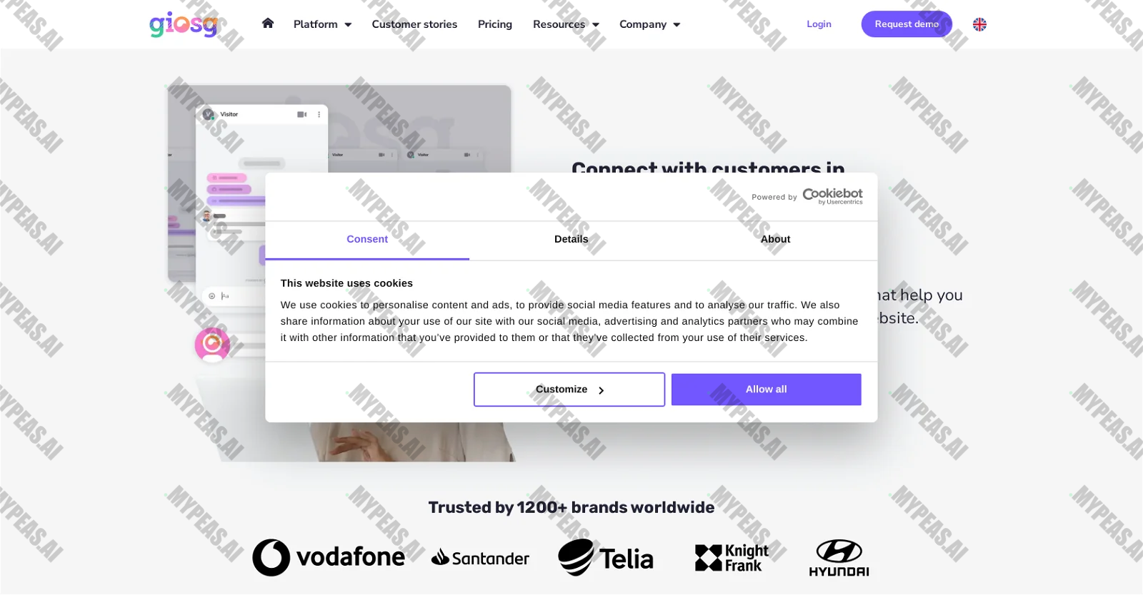 Giosg screenshot