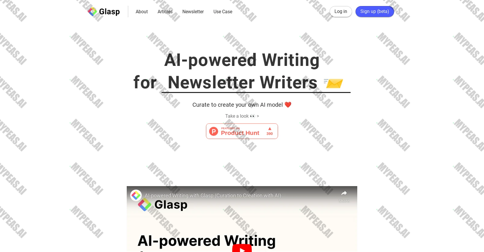 Glasp screenshot