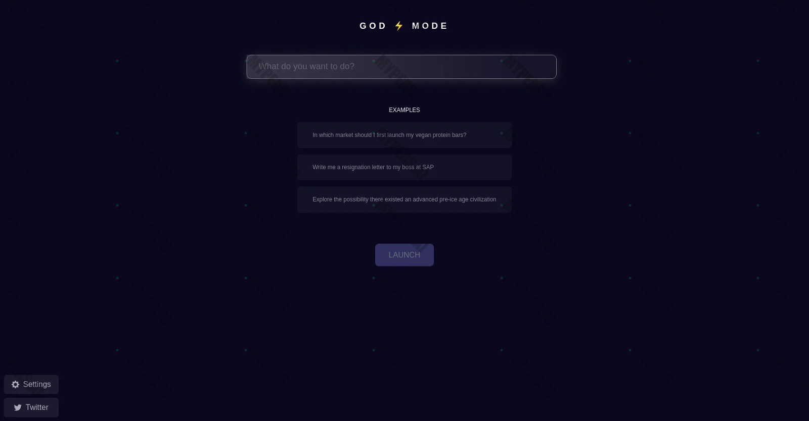 Godmode screenshot