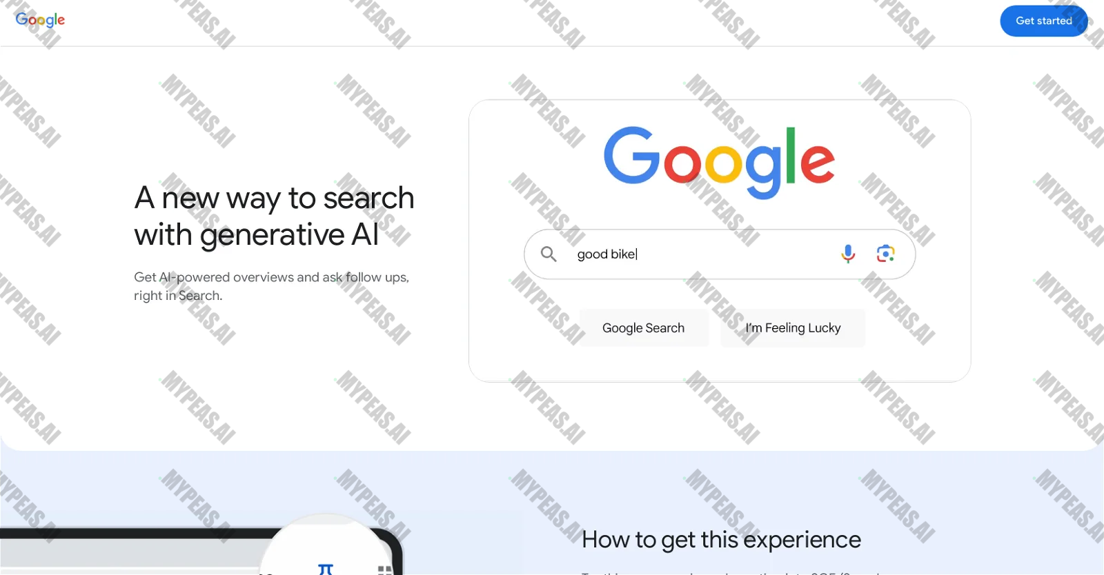 Google SGE screenshot
