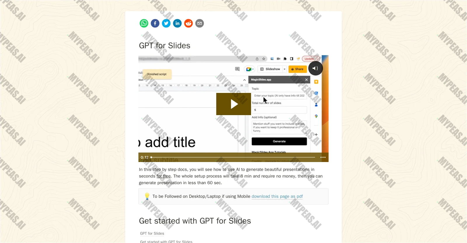 GPT for Slides screenshot