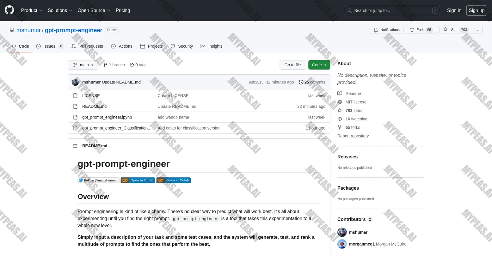 GPT Prompt Engineer screenshot