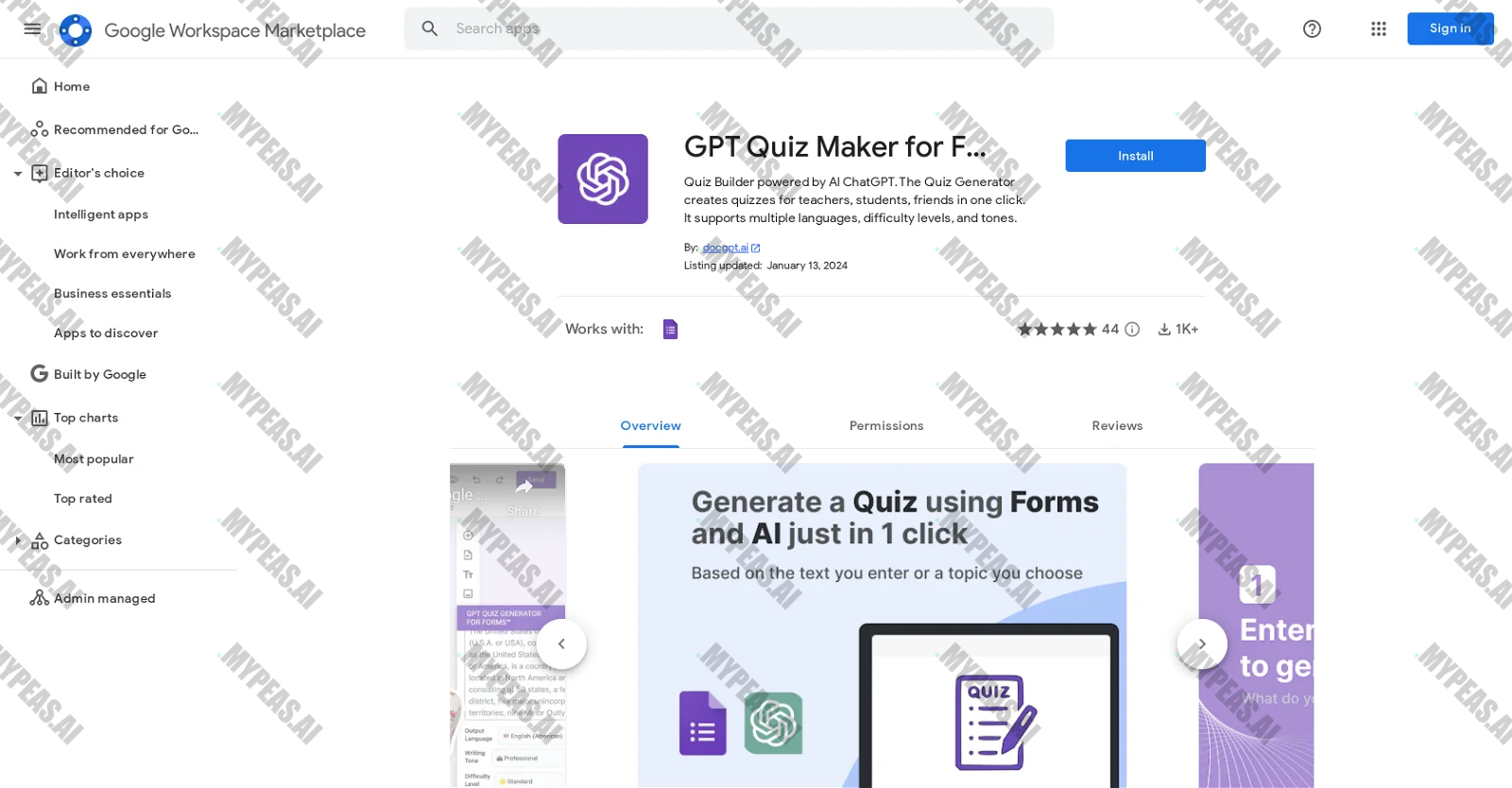 GPT Quiz Maker screenshot