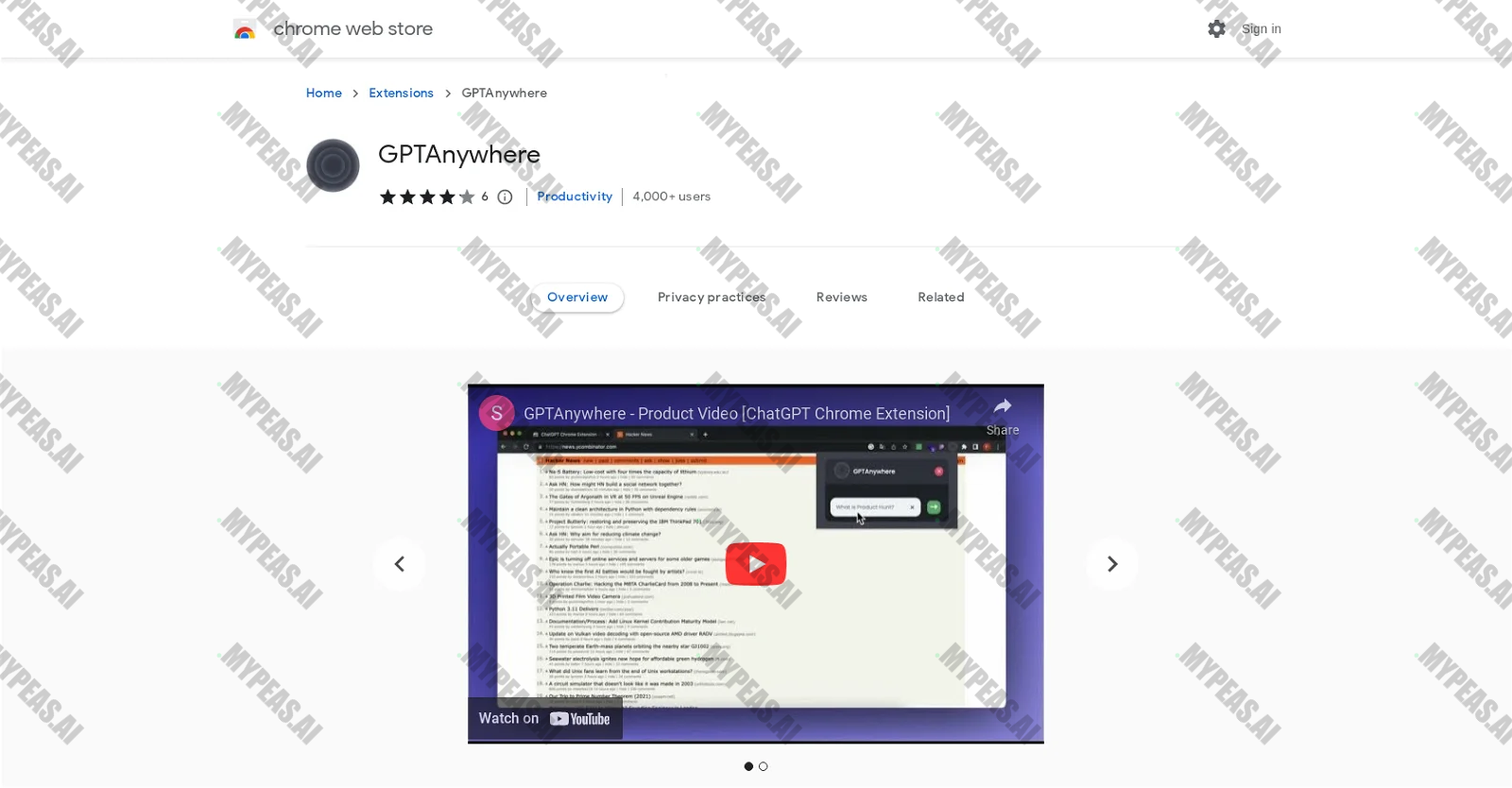 GPTAnywhere screenshot
