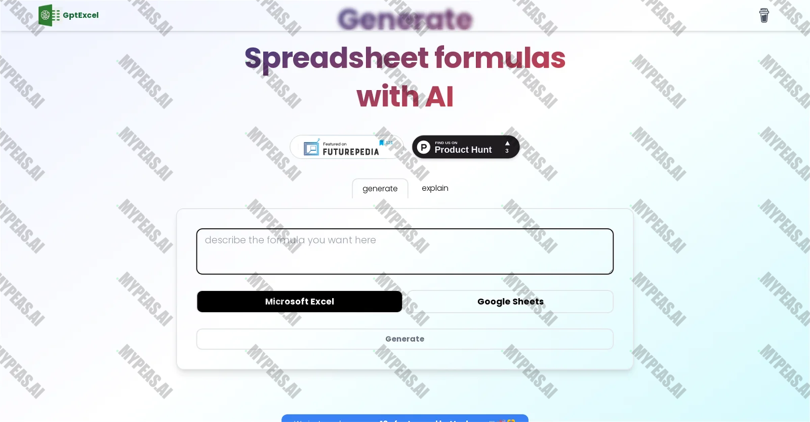GPTExcel screenshot
