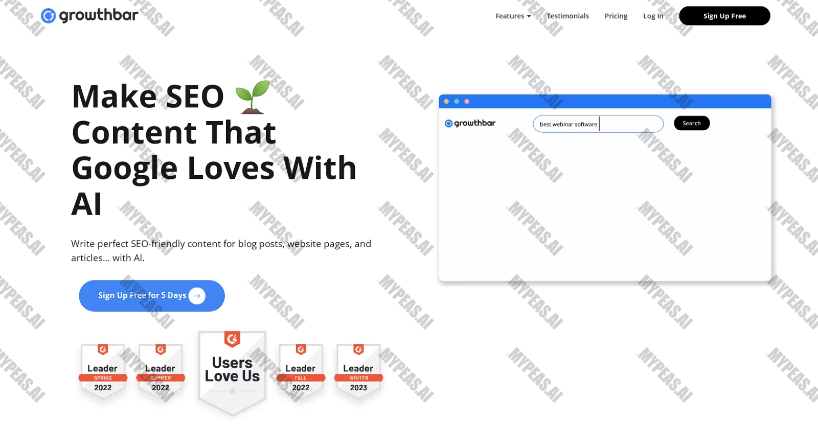 GrowthBar screenshot