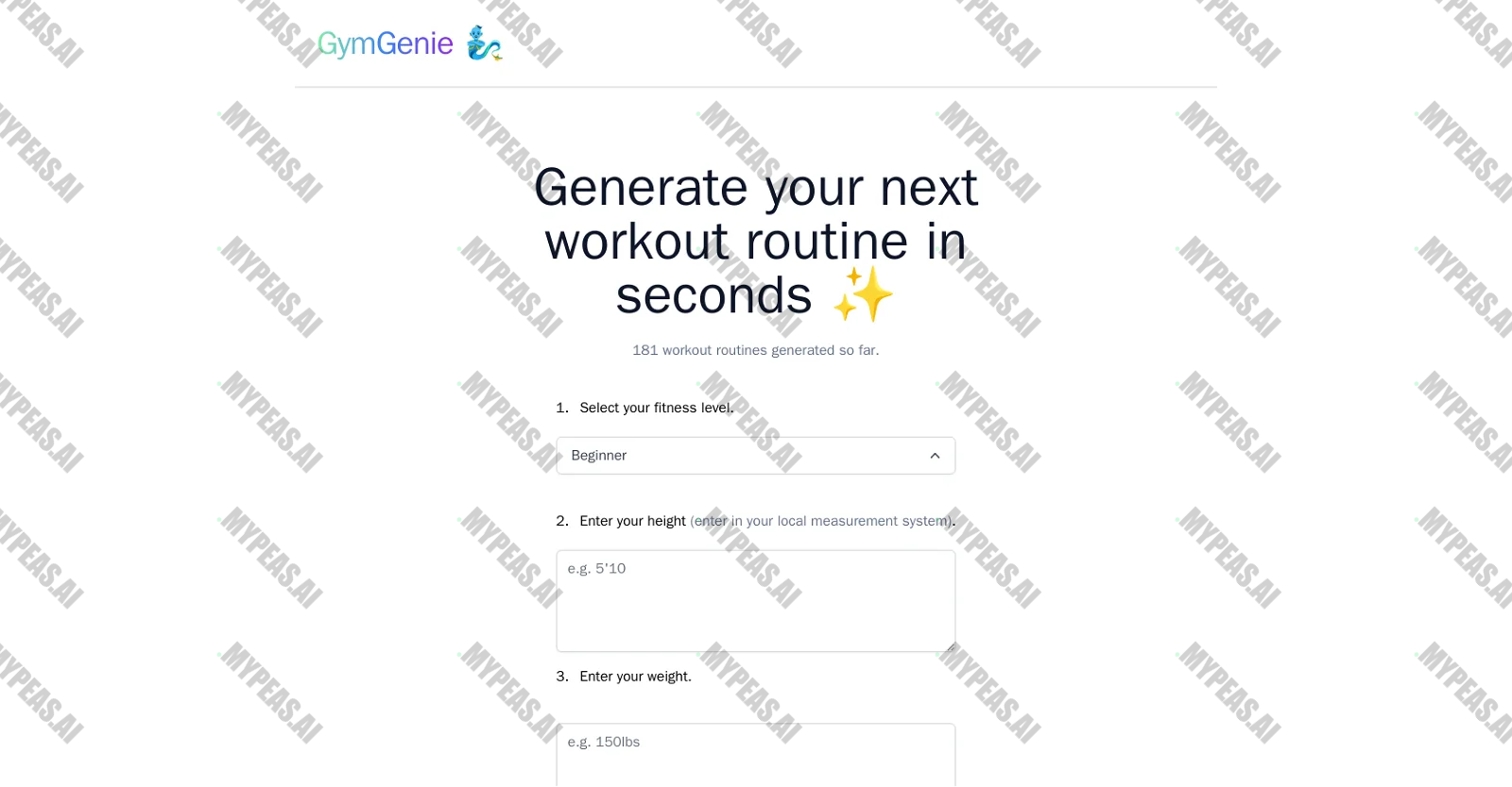 Gym Genie screenshot