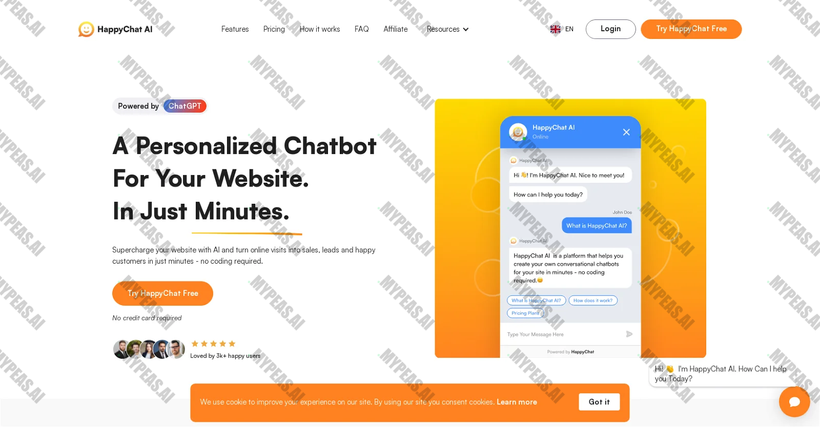 HappyChat AI screenshot