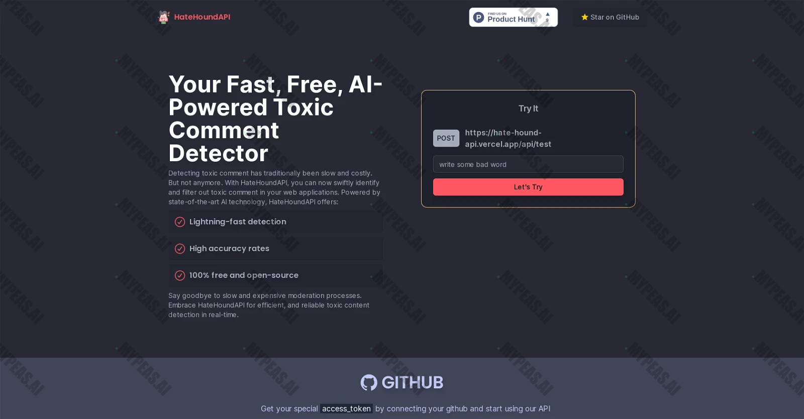 HateHoundAPI screenshot