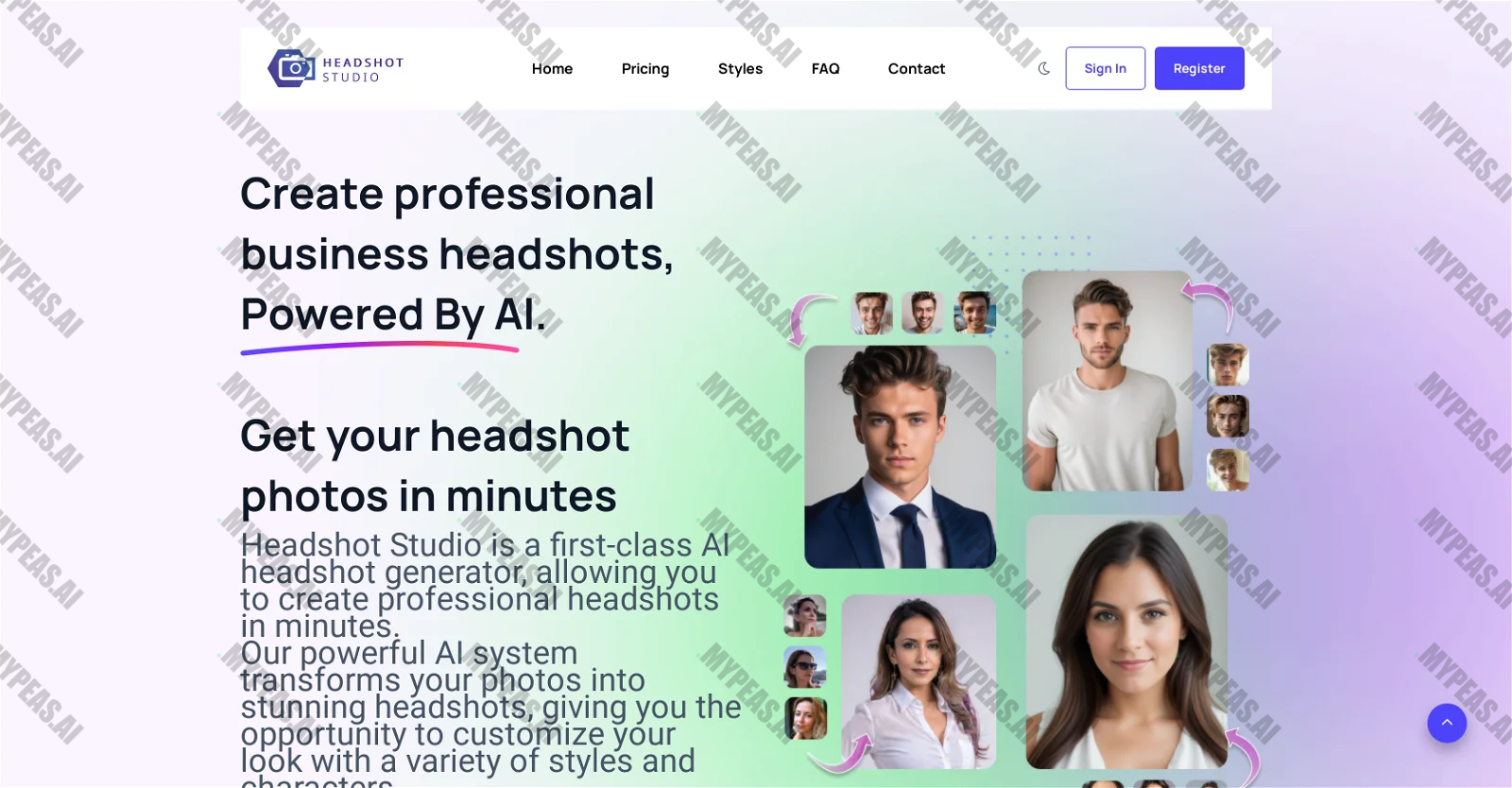 Headshot Studio screenshot