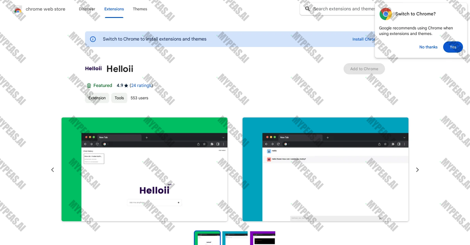 Helloii screenshot