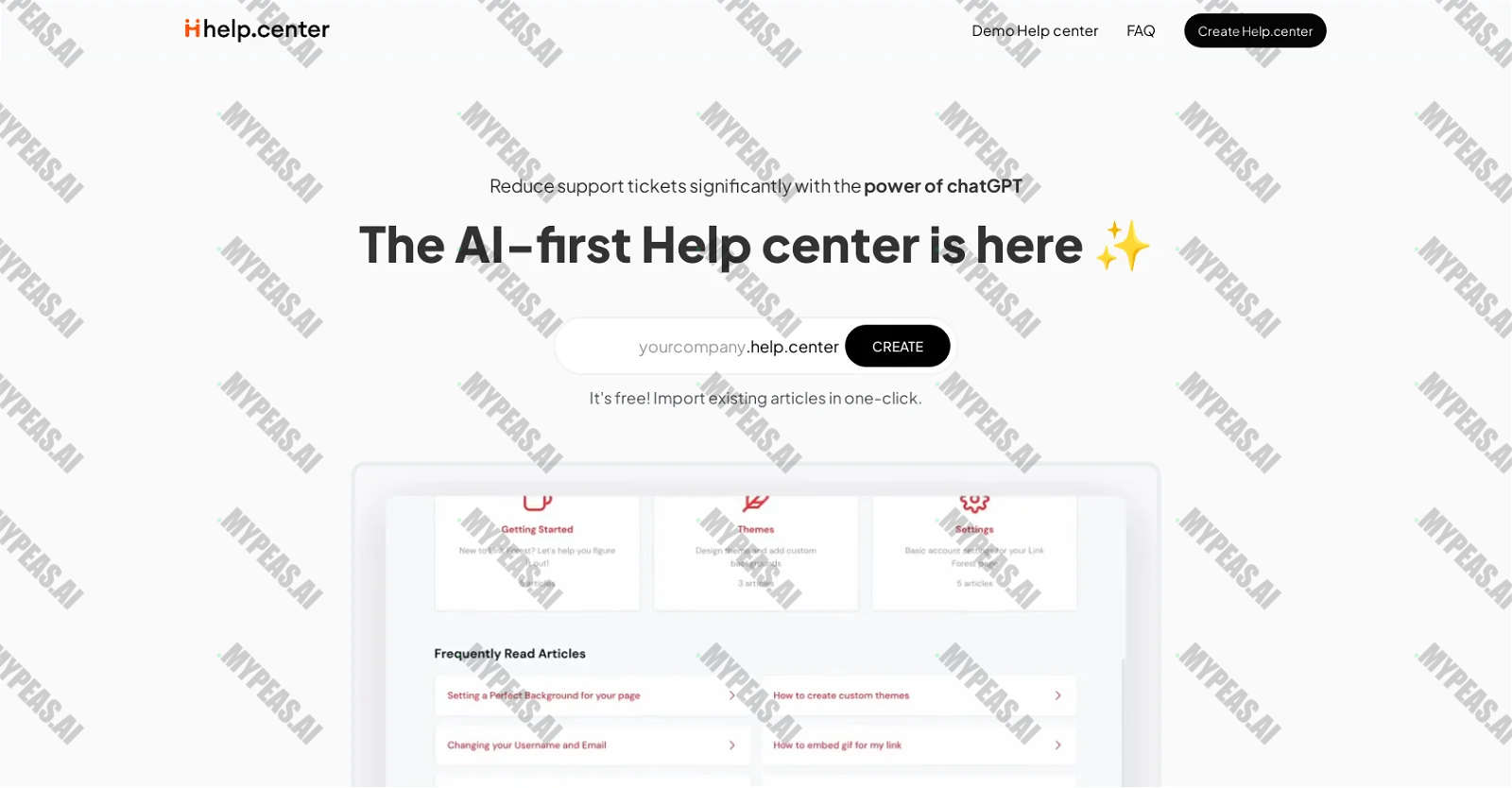 Help Center screenshot