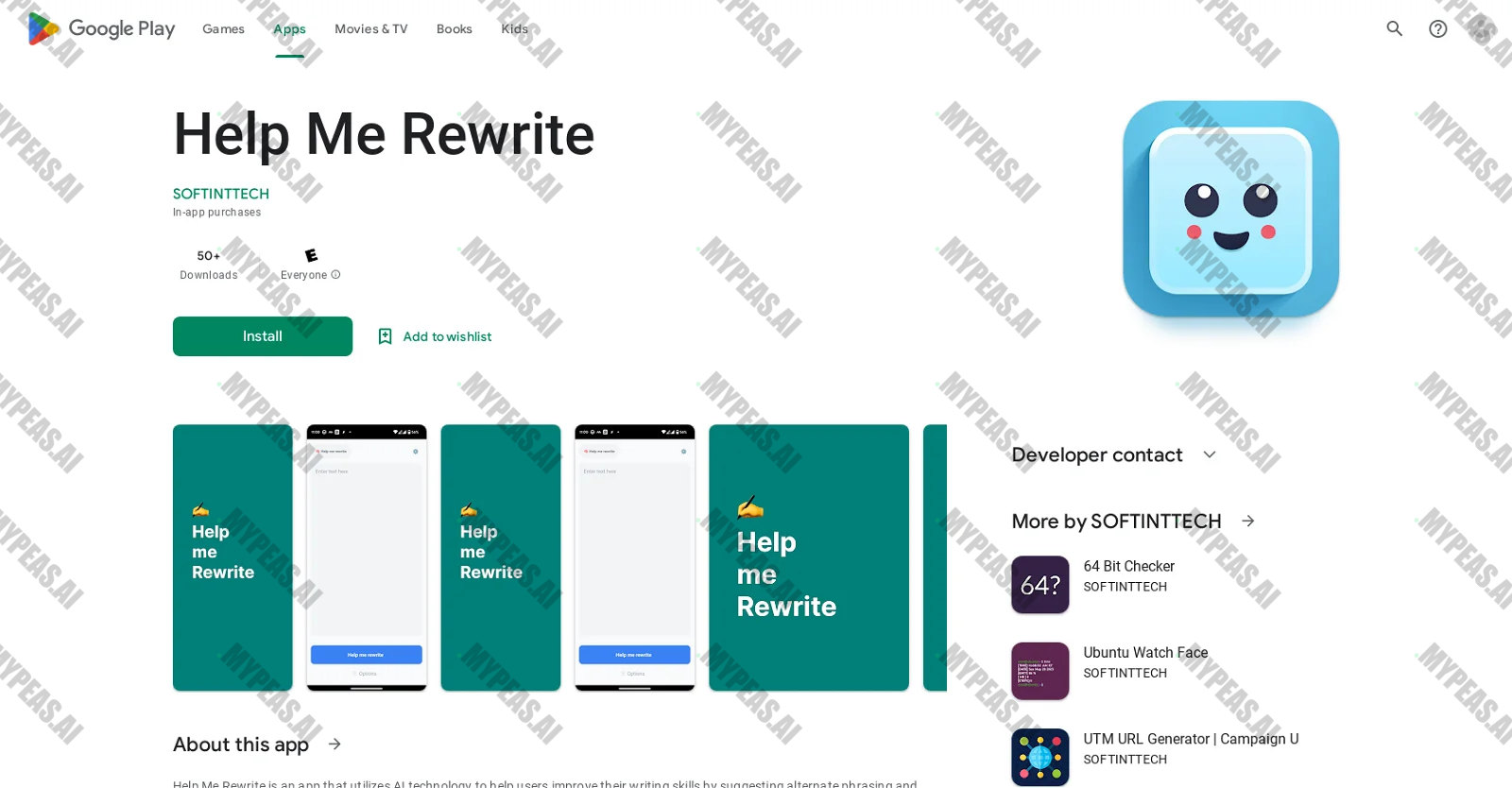Help Me Rewrite screenshot