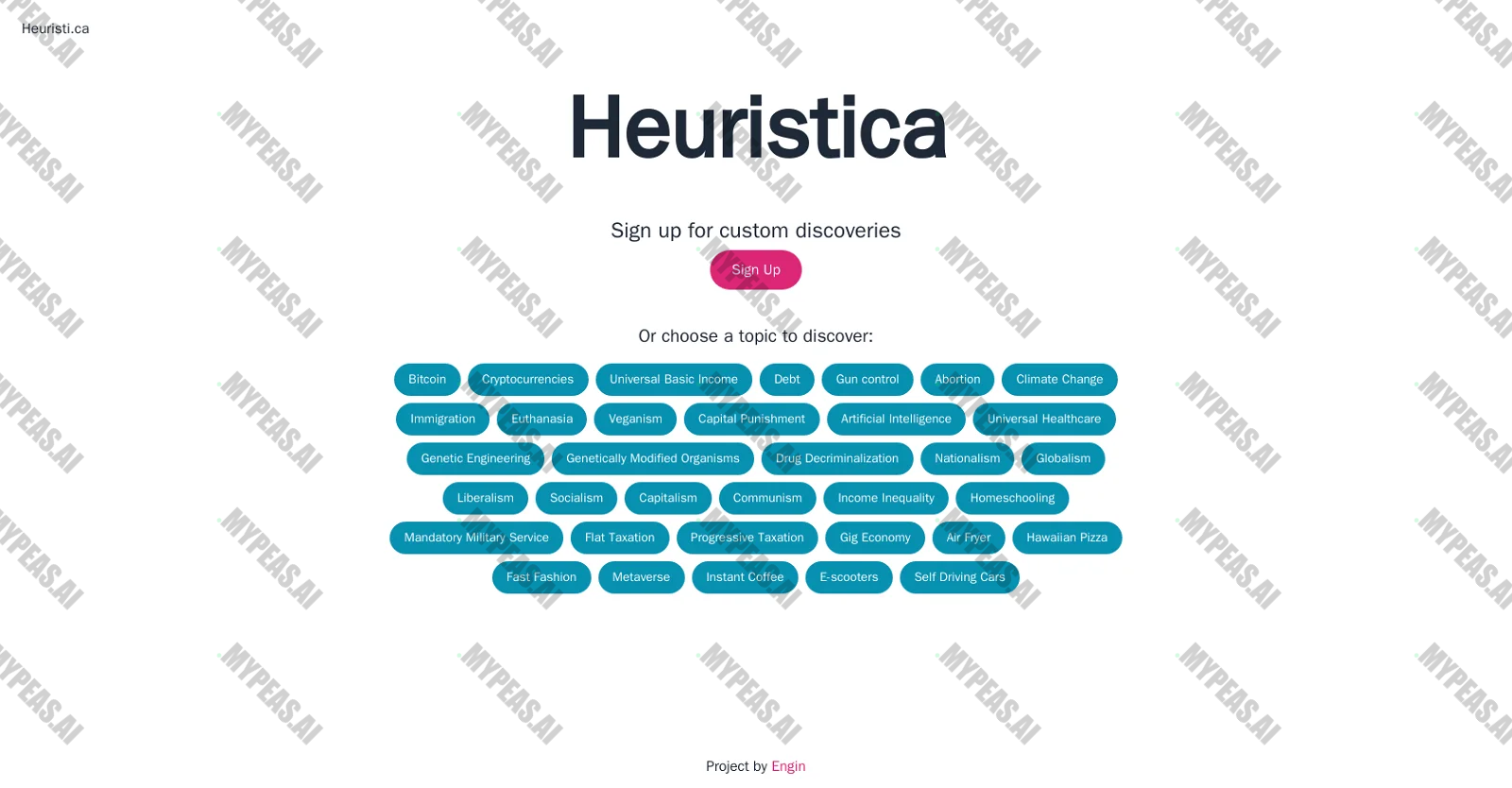 Heuristica screenshot