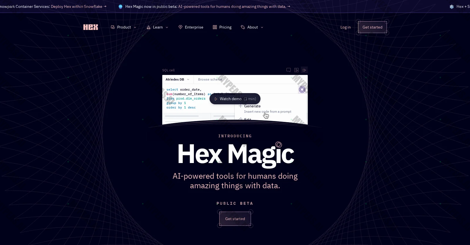 Hex.tech screenshot