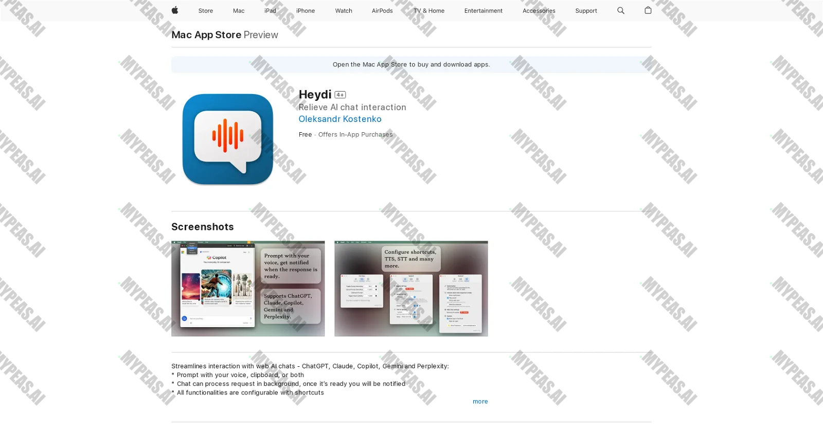 Heydi screenshot