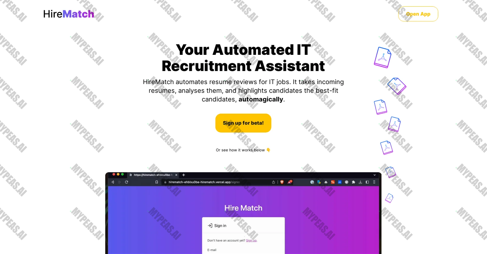 Hirematch screenshot