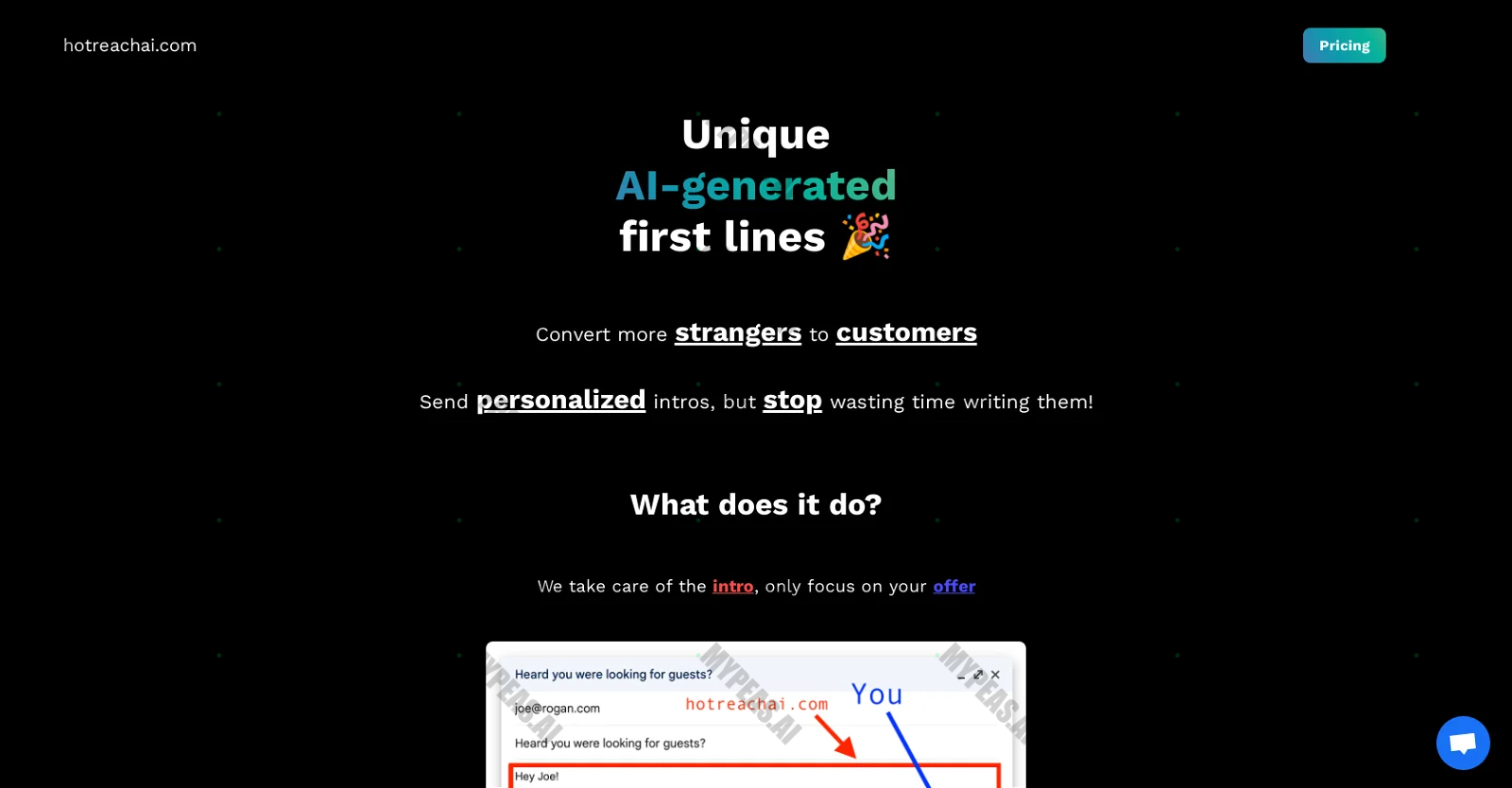 Hotreachai screenshot