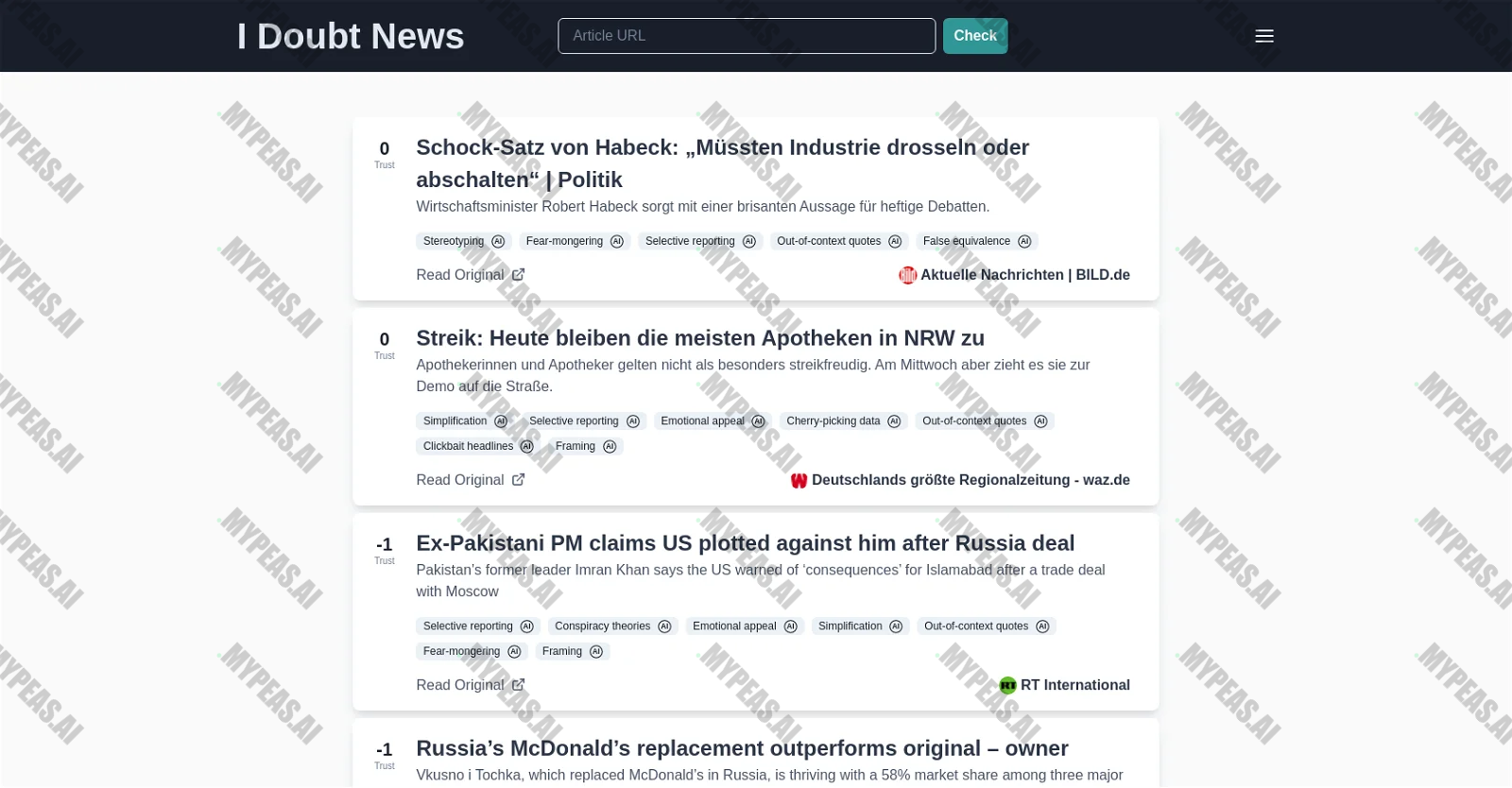I Doubt News screenshot