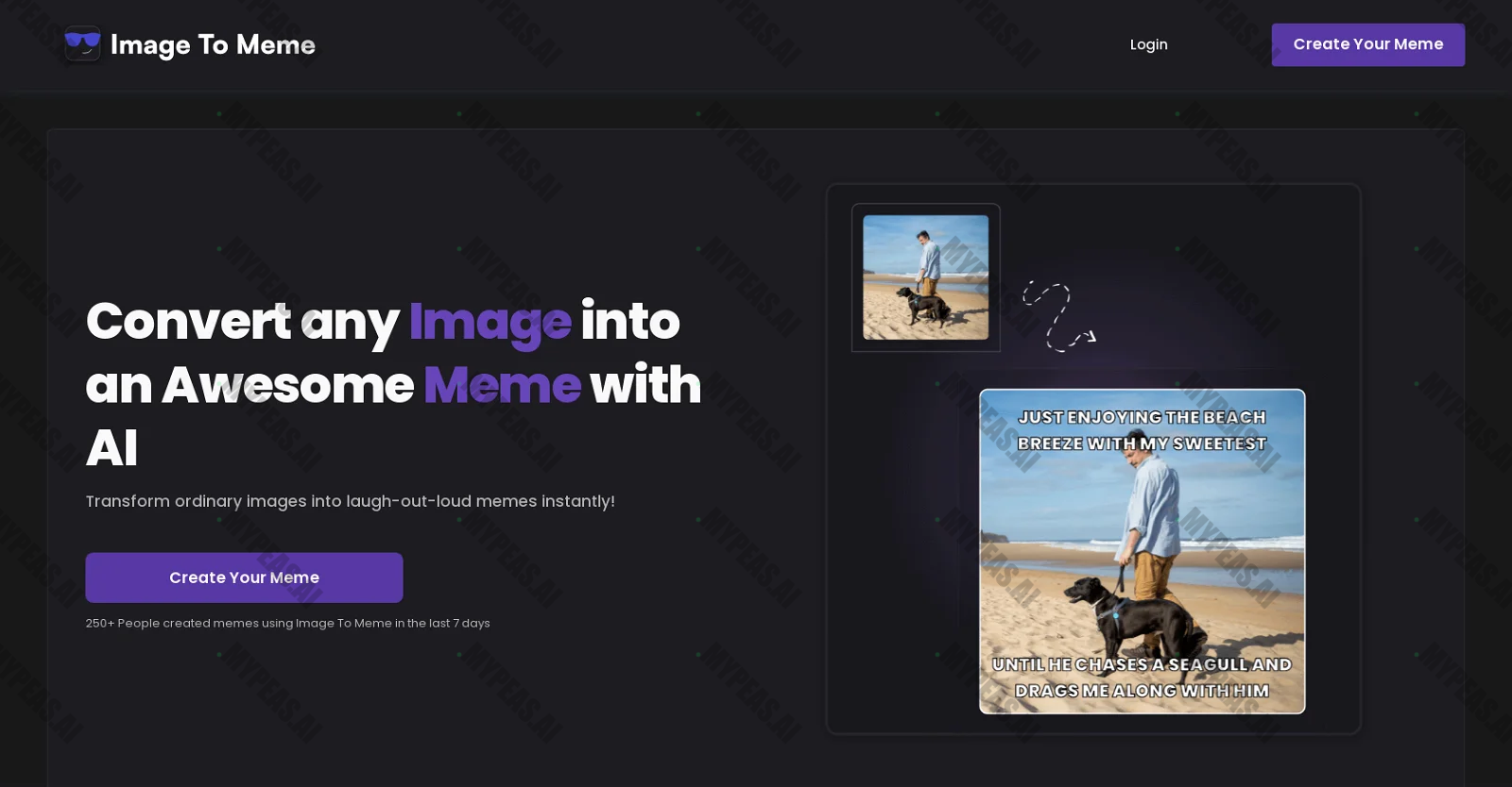 Imagetomeme screenshot