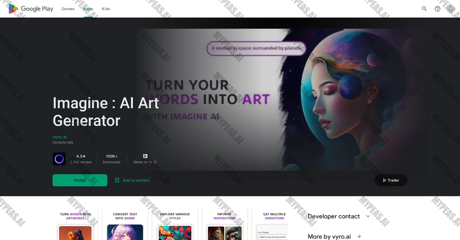 Imagine : AI Art Generator screenshot