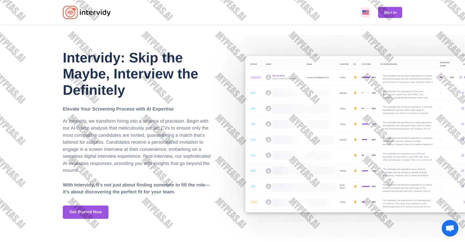 Intervidy screenshot
