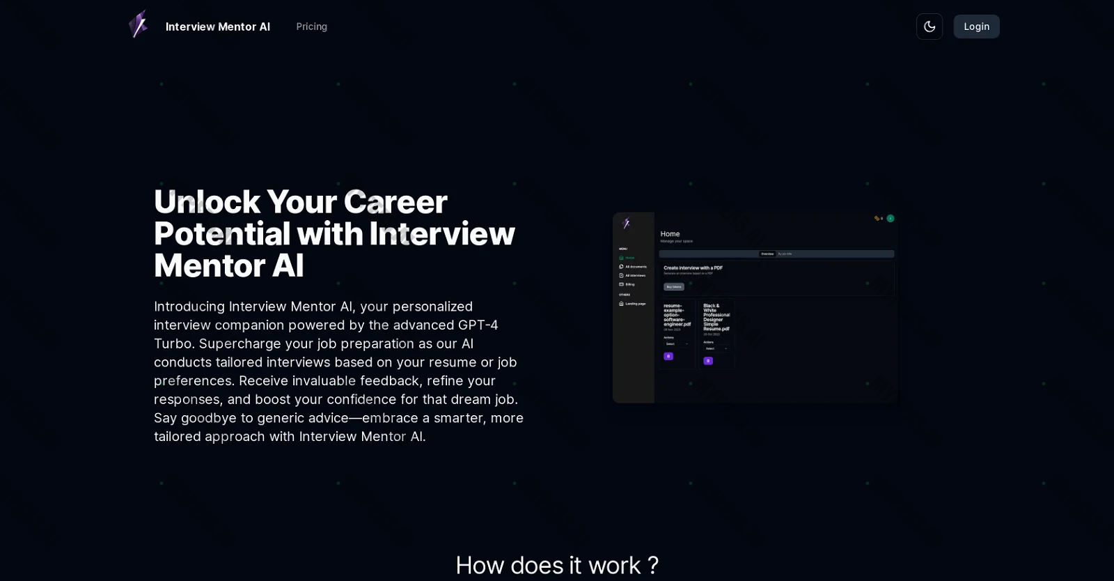 Interview Mentor AI screenshot