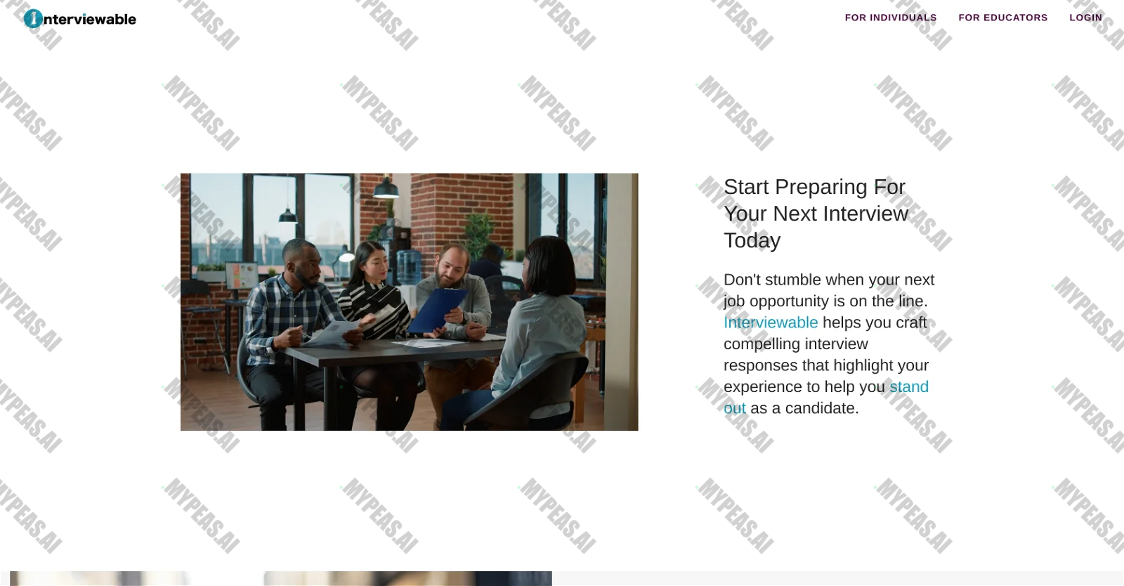 Interviewable screenshot