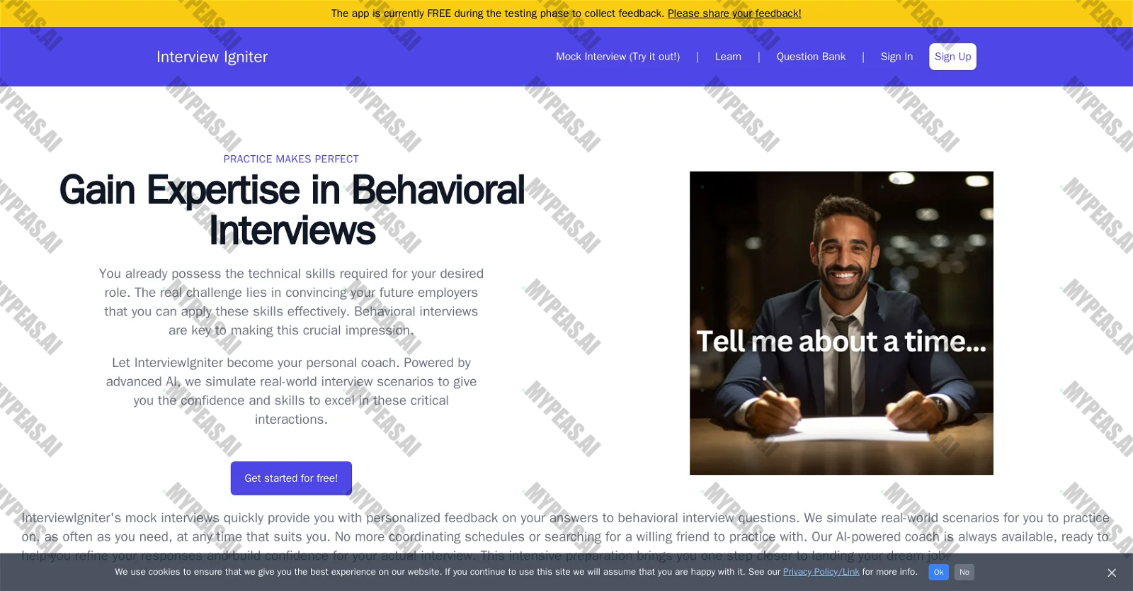 Interviewigniter screenshot