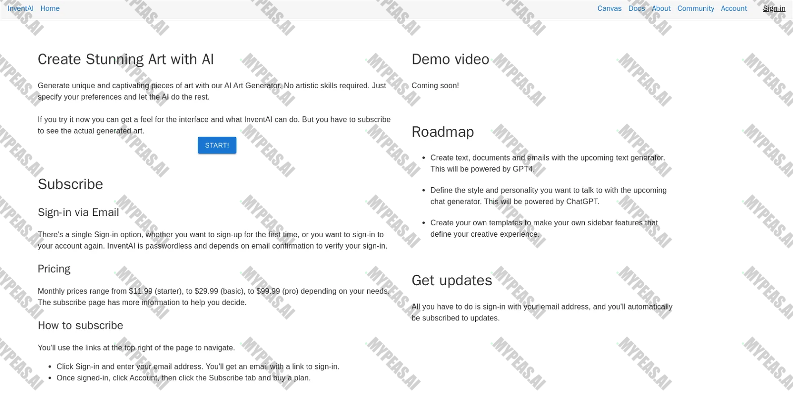 Inventai screenshot