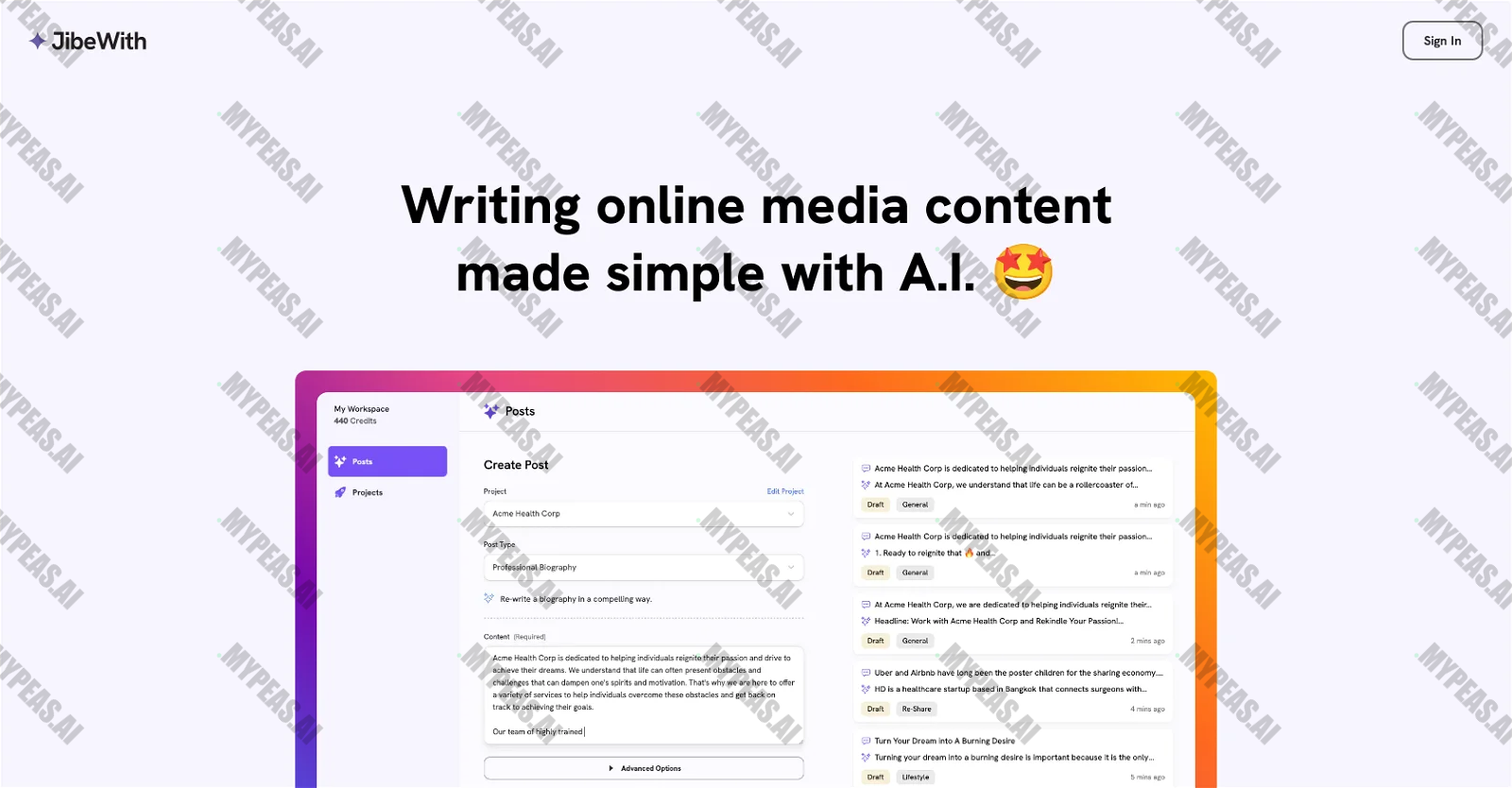 JibeWith screenshot
