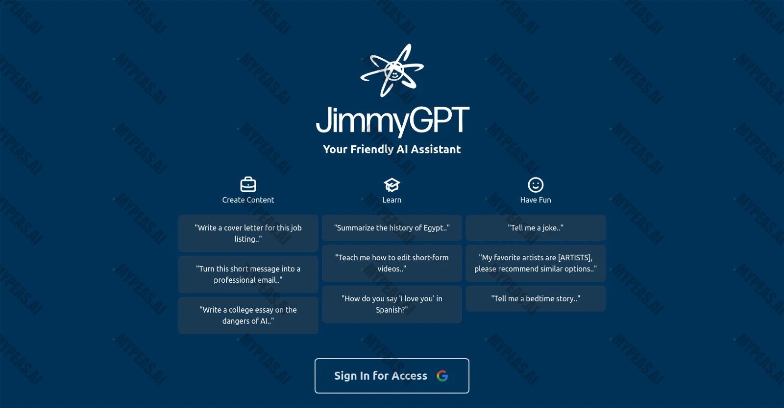 JimmyGPT screenshot
