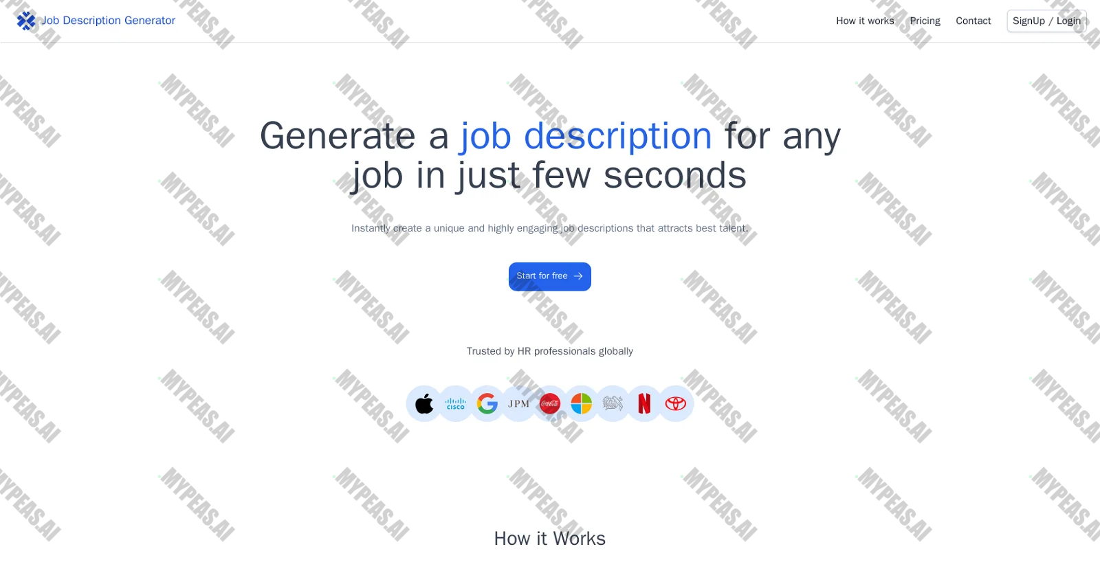 JobDescriptionGenerator screenshot
