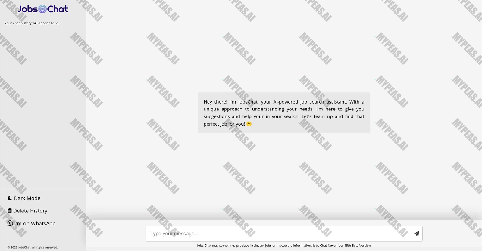 Jobs Chat screenshot