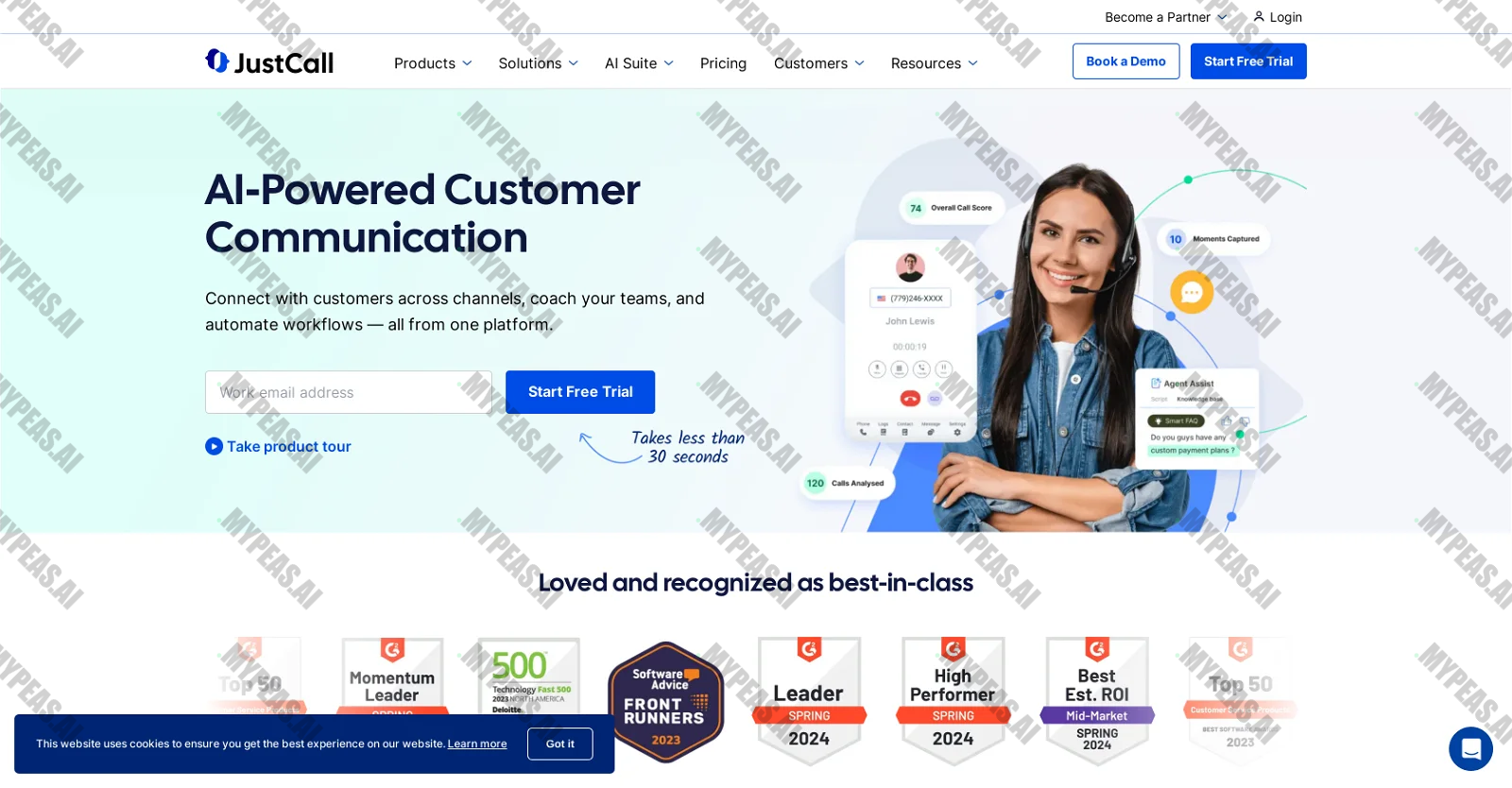 JustCall screenshot