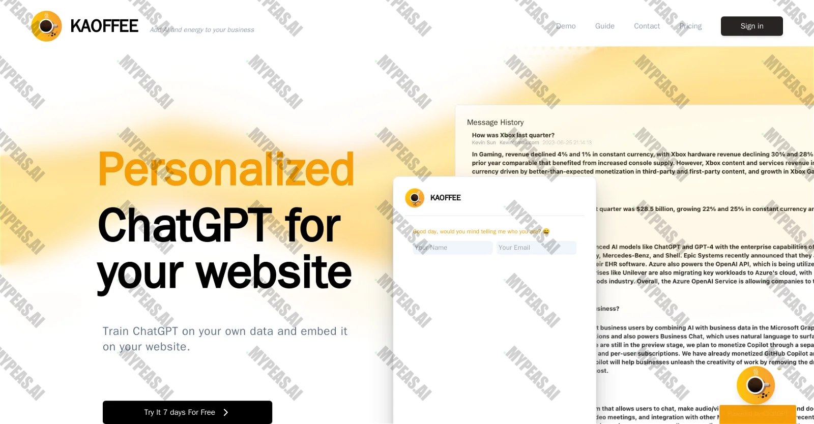 Kaoffee screenshot