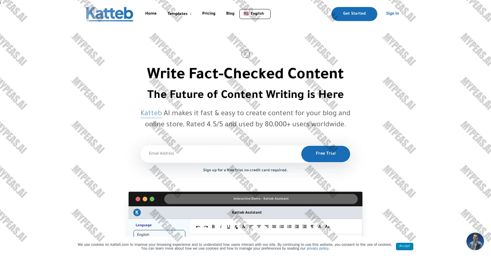 Katteb AI Article Writer screenshot