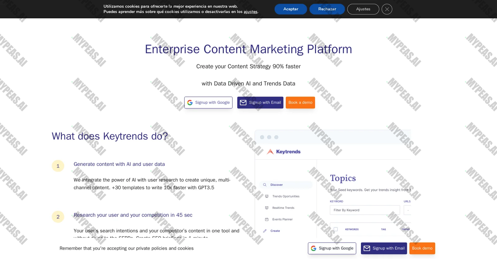 Keytrends screenshot